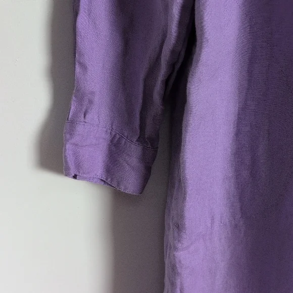 J. Jill Love Linen Pop Over Shirt Dress - Picture 4 of 10